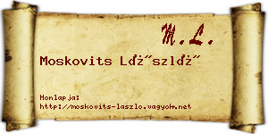 Moskovits László névjegykártya