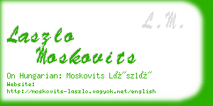 laszlo moskovits business card